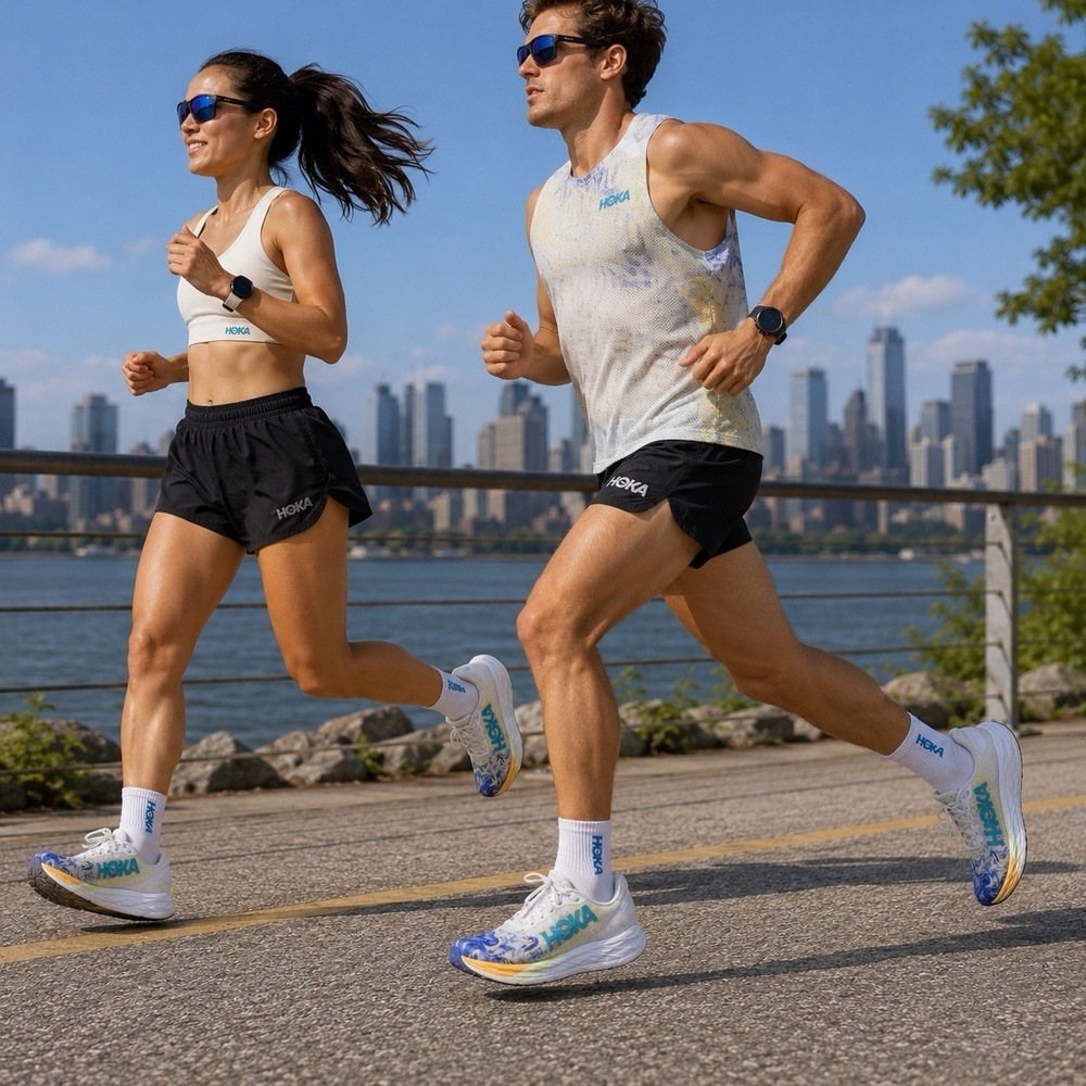Hoka Rocket X Together Running Shoes Unisex US 9.5W 8.5M Carbon 1113532 TGT